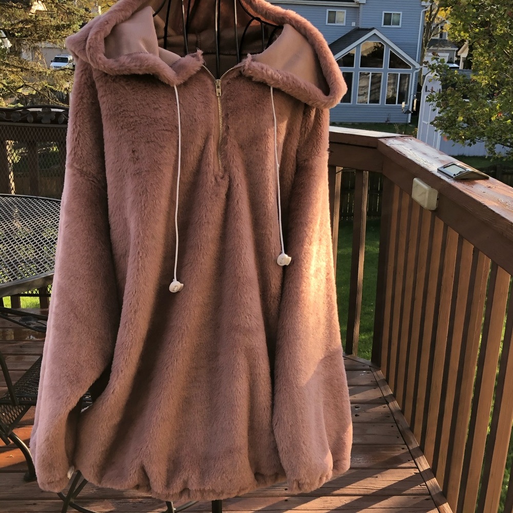Teddy Bear Fuzzy Pull Over Sweater